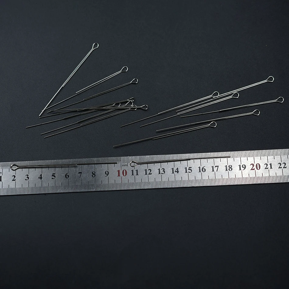 50 Stück Edelstahl-Angeldraht, DIY Angelköder-Herstellungsdraht, Spinnerbait-Draht für Barsch-, Forellen- und Lachsangeln – Detail 4