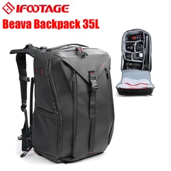 IFOOTAGE Beave BV-R35 Rolling Camera Bag, Travel Camera Case with Wheels, 35L Photography Backpack, Side Access Outdoor Photogra