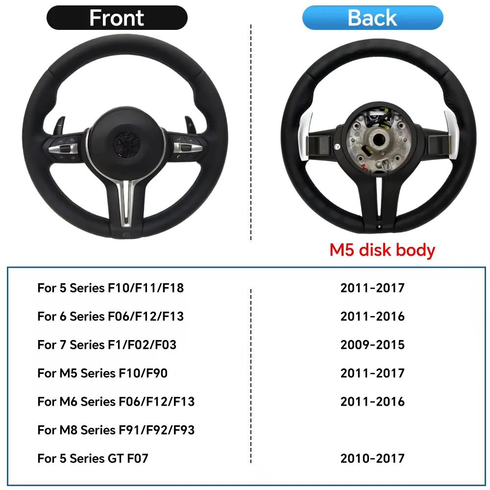 Interieur M Serie Lederen Stuurwiel Voor BMW M3 M5 F20 F22 F23 F30 F33 F34 X1 F48 X5 F15 X3 F25 F80 E90 E70 E84 Met Peddels