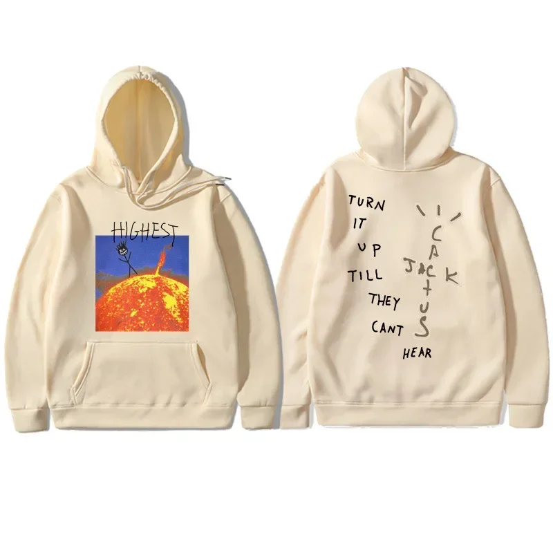 100% Cootton New jack cactus Highest Sun Astroworld Pullover Men Women Best-Quality Sweatshirts Cactus Jack Astroworld Hoodie