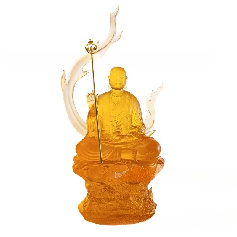 Seat statue Kizo King Bodhisattva statue, home Buddha statue, offering, willing to listen to the mount, home Chinese ornament