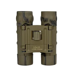 12×25 Professional Camouflage Binocular Super Powerful Magnesium Alloy Filled Binocular Waterproof Phase Coated Telescope