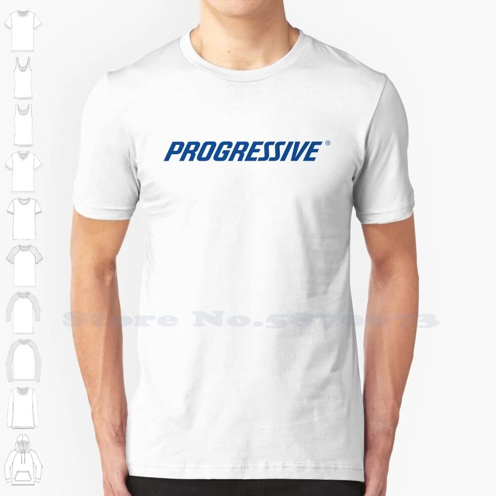 Progressive Logo Casual T Shirt Top Quality Graphic 100% Cotton Tees