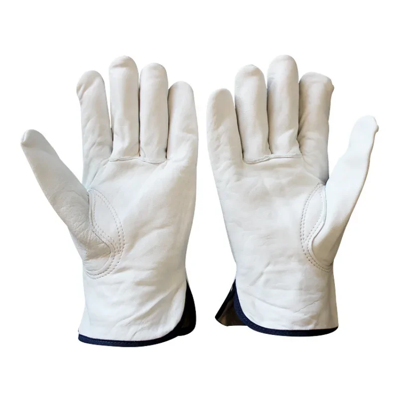 Cow Skin Leather Gloves Safe High Quality Men Work Safety Working Mechanical Repairing Gardening Gloves