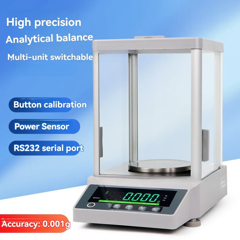 Accurate Analysis Balance One in Ten Thousand Electronic Balance Scale Laboratory 0.1mg Accuracy 0.001 Jewelry Scale