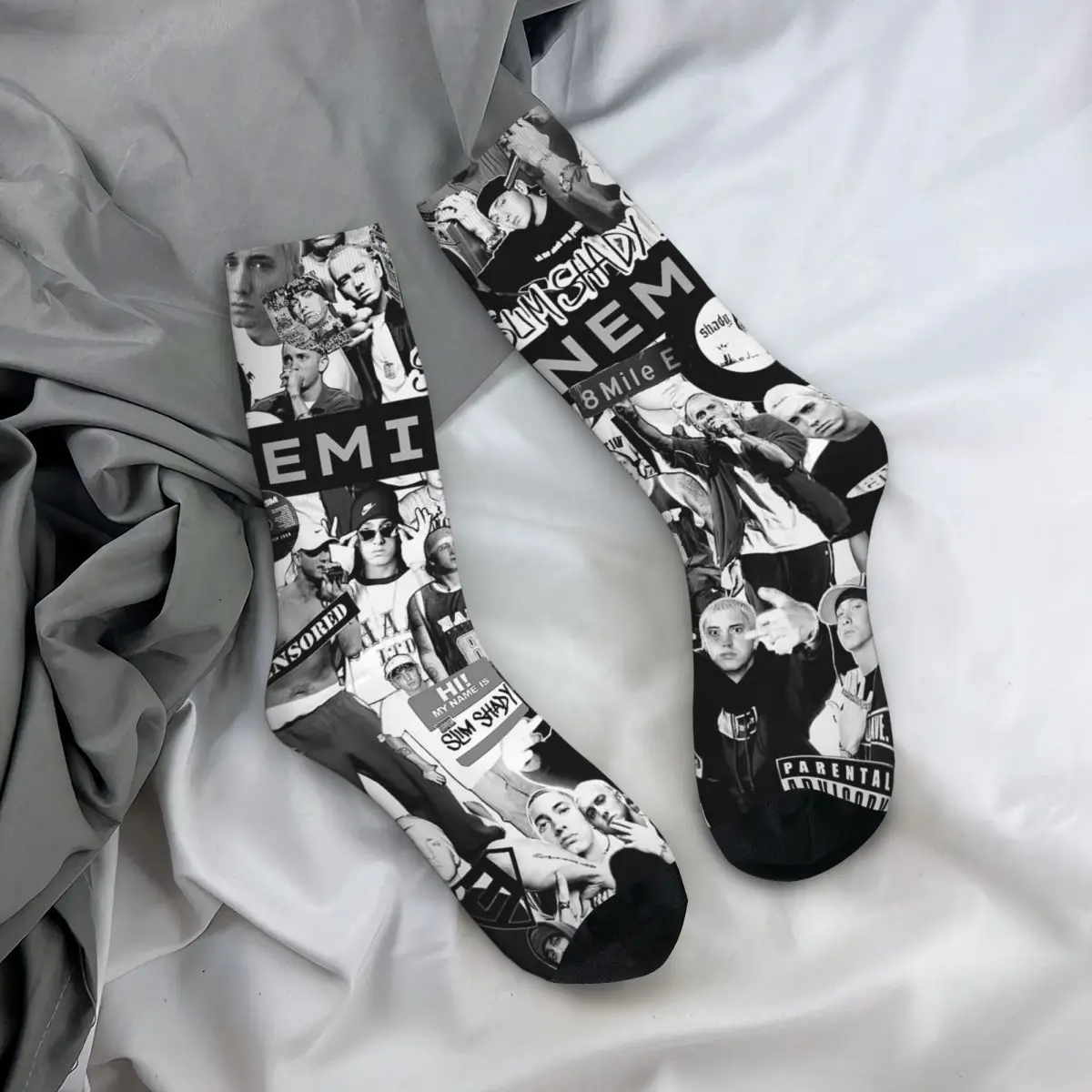 جميع المواسم ايمينيم الجوارب Harajuku الرياضة الأوسط أنبوب الجوارب جوارب مضحكة للرجال النساء هدايا عيد الميلاد #6