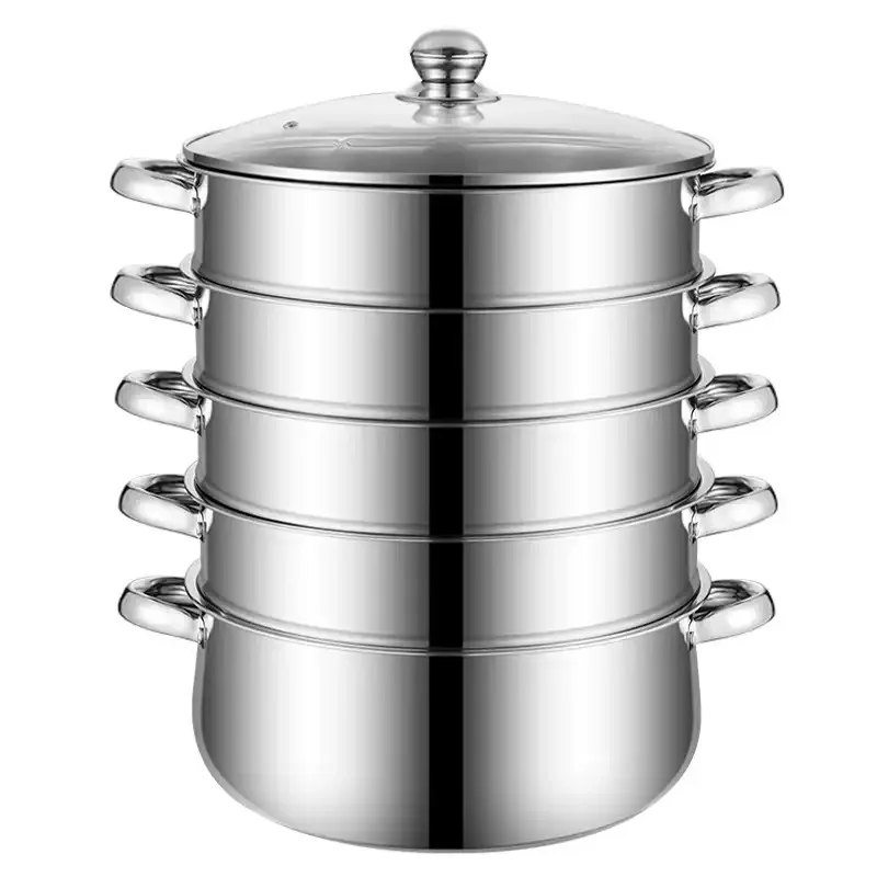 34/36Cm stainless steel steamer with five layers, four layers and three layers of multi-layer large steamer