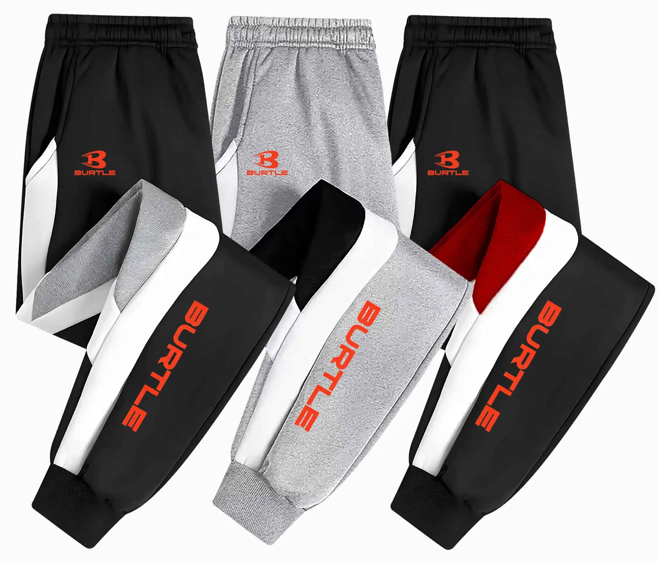 

Мужские повседневные джоггеры с цветными блоками — свободный крой, эластичный пояс, шнурок, карманы, всесезонный комфорт, черно-белые полоски