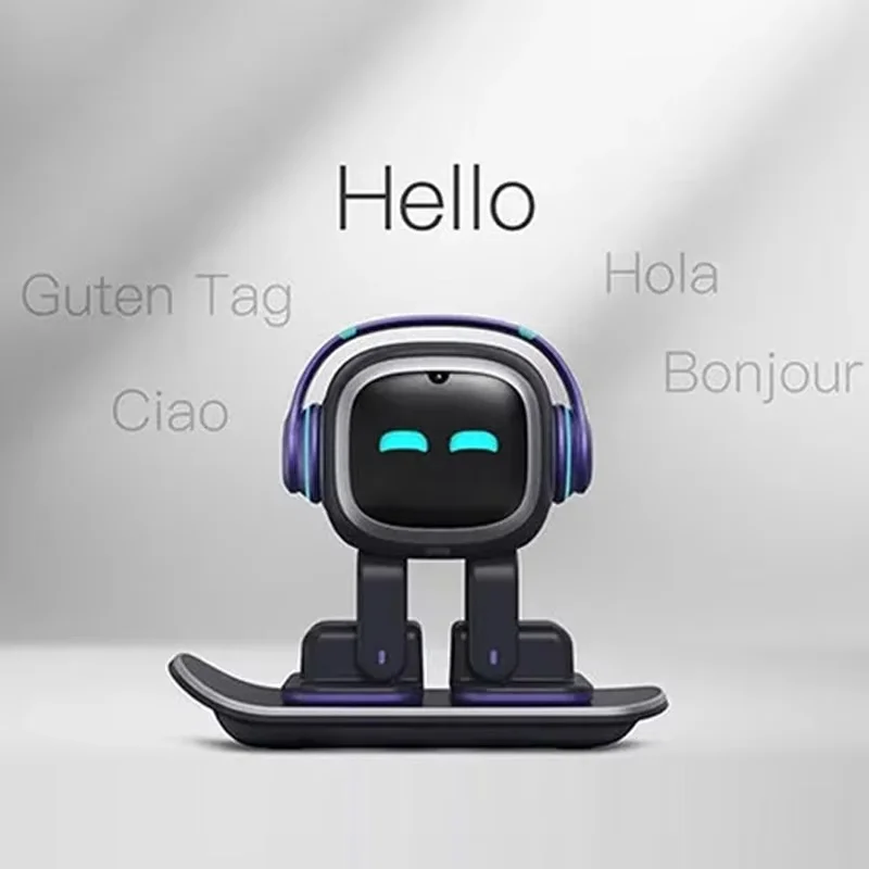 Nuovi robot Emo e accessori Abbigliamento Giocattoli Desktop Riconoscimento vocale Comunicazione emozionale Ai Compagno intelligente per bambini