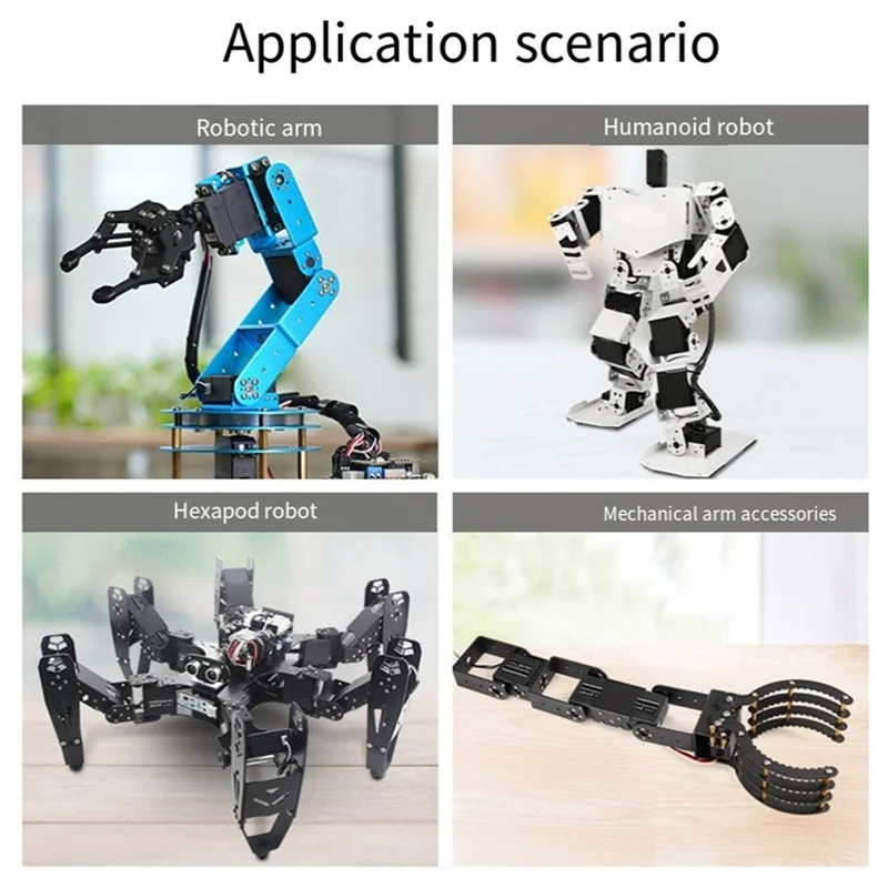 AS96-6-DOF Robotic Arm DIY Kit Multi Degree-Of-Freedom Robot Servo Grasping Maker Education Construction Set(Excluding Servo)
