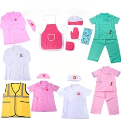 Children's Doctor Nurse Vet Chef Cosplay Costume Kindergarten Stage Performance Professional Halloween Role Play Outfits Kids