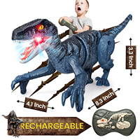 Remote Control Dinosaur, Mini RC Dinosaur Toys, 2.4GHz Walking RC Robot Dinosaur with Lights, Roaring, Twist Kids Toy Gift