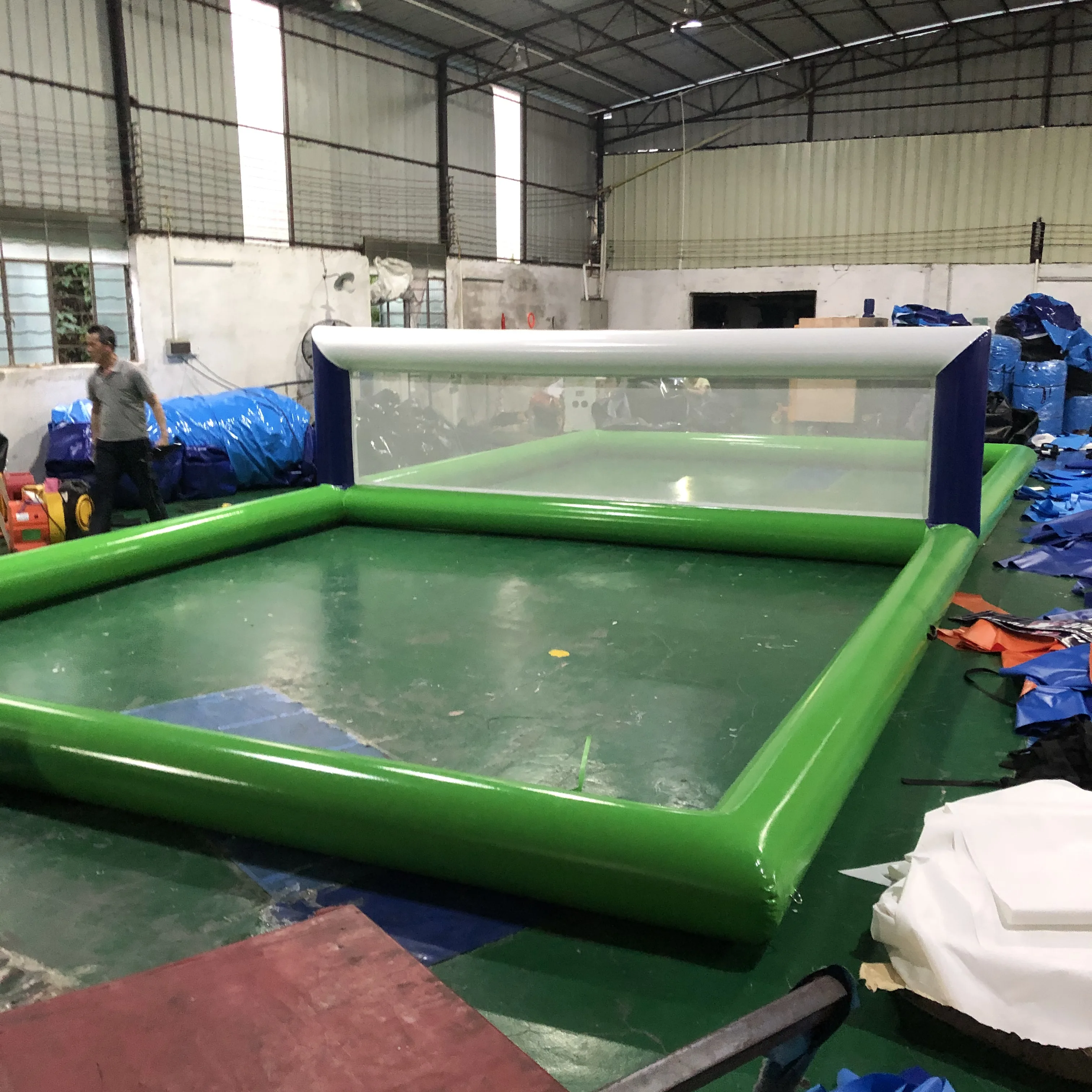 Large Pool Inflatable Volleyball Field, Inflatable Water Volleyball & Tennis Court for Sports Games