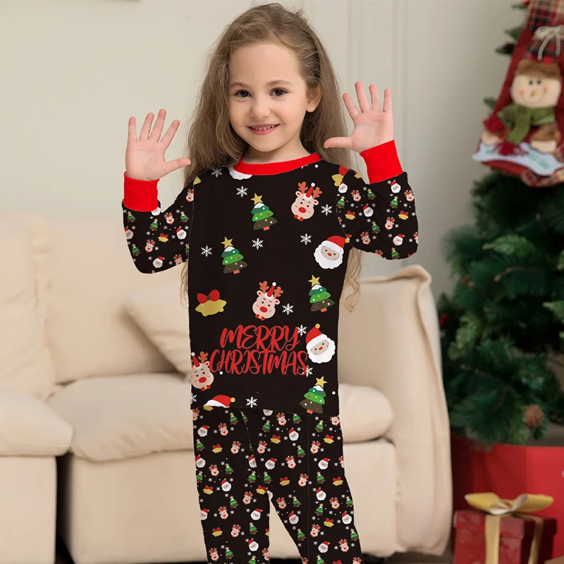 2024 Family Matching Christmas Pajamas Clothes Set Father Mother And Daughter Son Kids Matching Outfit Baby Girl Rompers Pyjamas