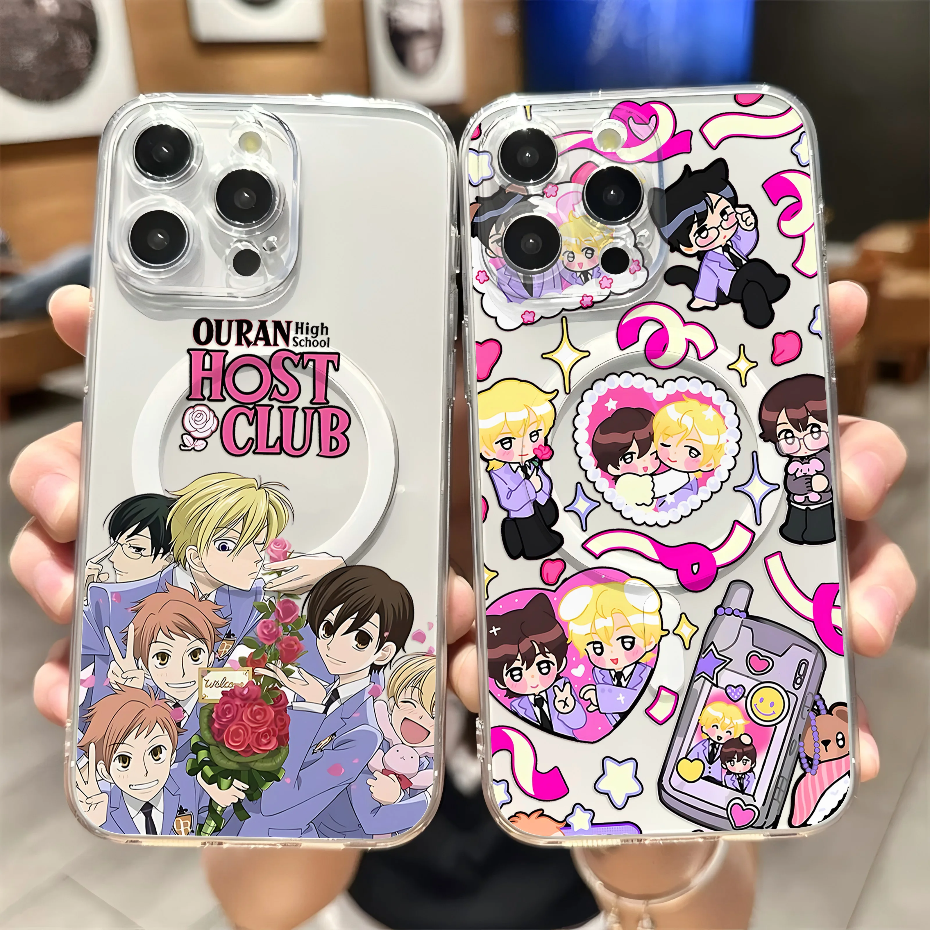 New Ouran High School Host Club Magnetic Phone Case For Samsung Galaxy S25 S24 S23 S22 S21 S20 FE Edge Plus Ultra 5G Soft Cover