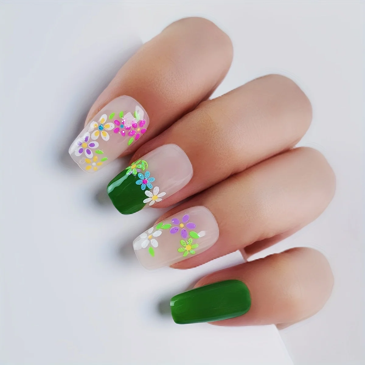 30 Sheets 3D Glow in The Dark Neon Nail Stickers - Glittery Glossy Self-Adhesive Nail Art Decorations with Butterfly, Love Heart