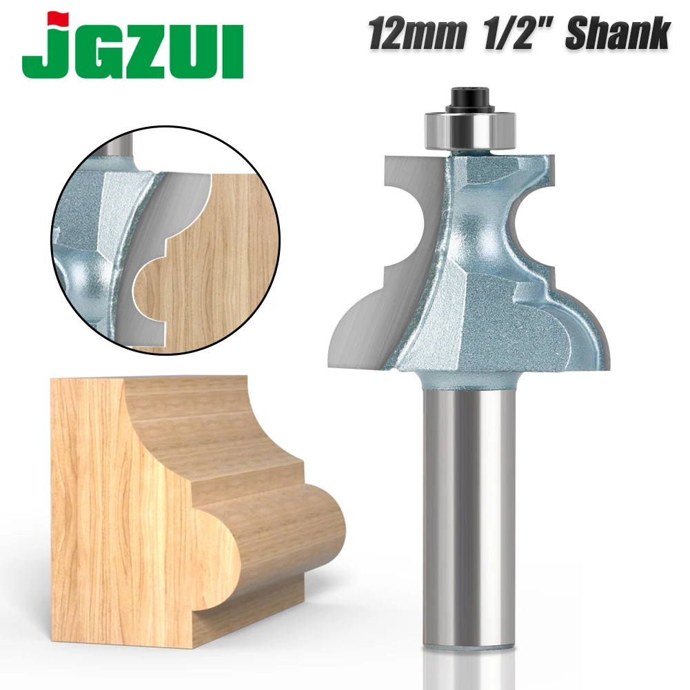Tungsten Aço Shank Router Bits Edge Molding Bit Ferramentas para Madeira Linha Ferramenta 1pc 12 mm ° °