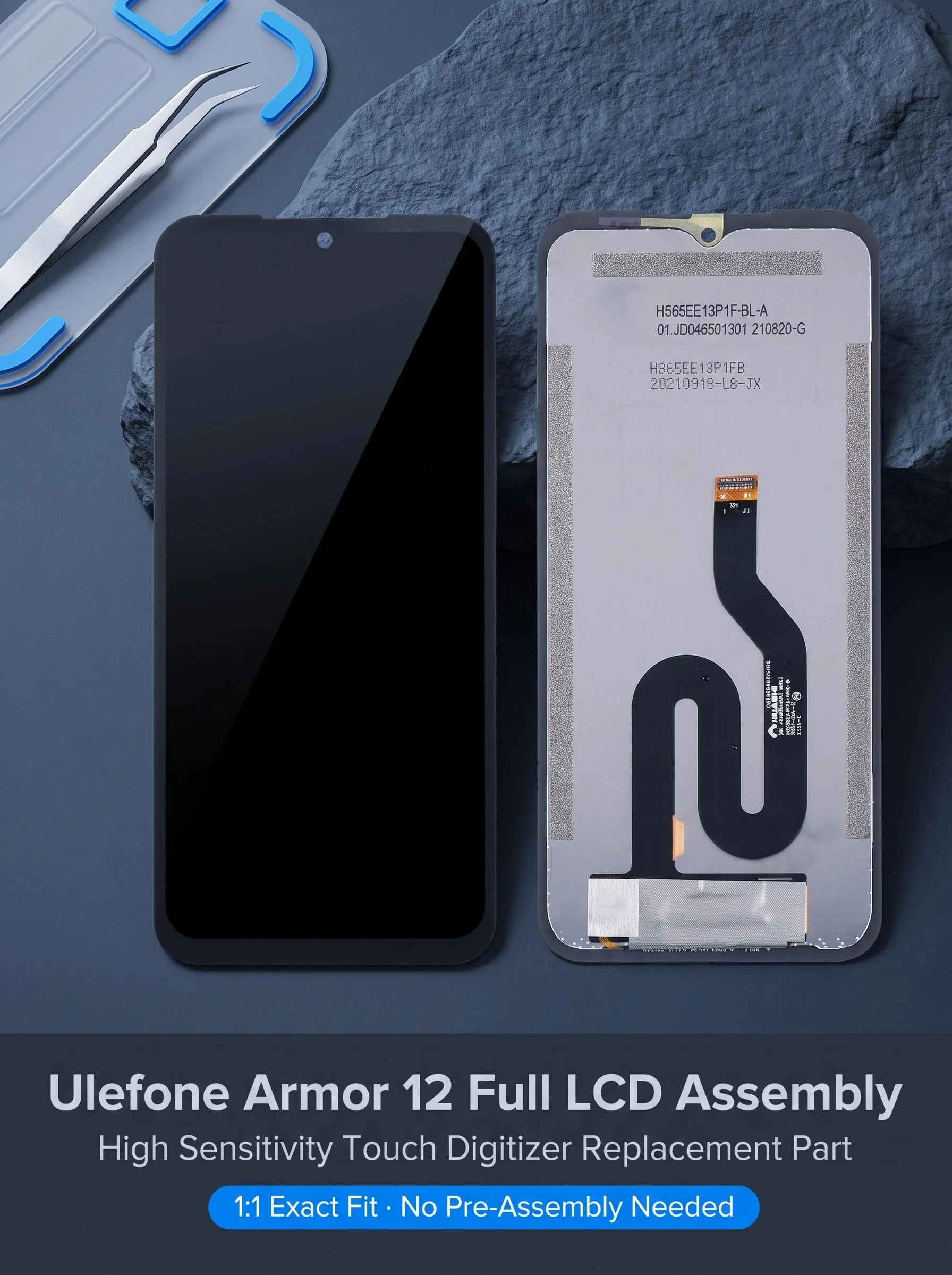 LCD display For Ulefone Armor 12 Touch Screen Digitizer Assembly New Replacement for Ulefone phones with Free DisassembleTools