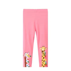 Metros de salto 2-7T Nova Chegada Meninas Leggings Calças Com Girafa Bordados Criança Skinny Calças Para Crianças Roupas