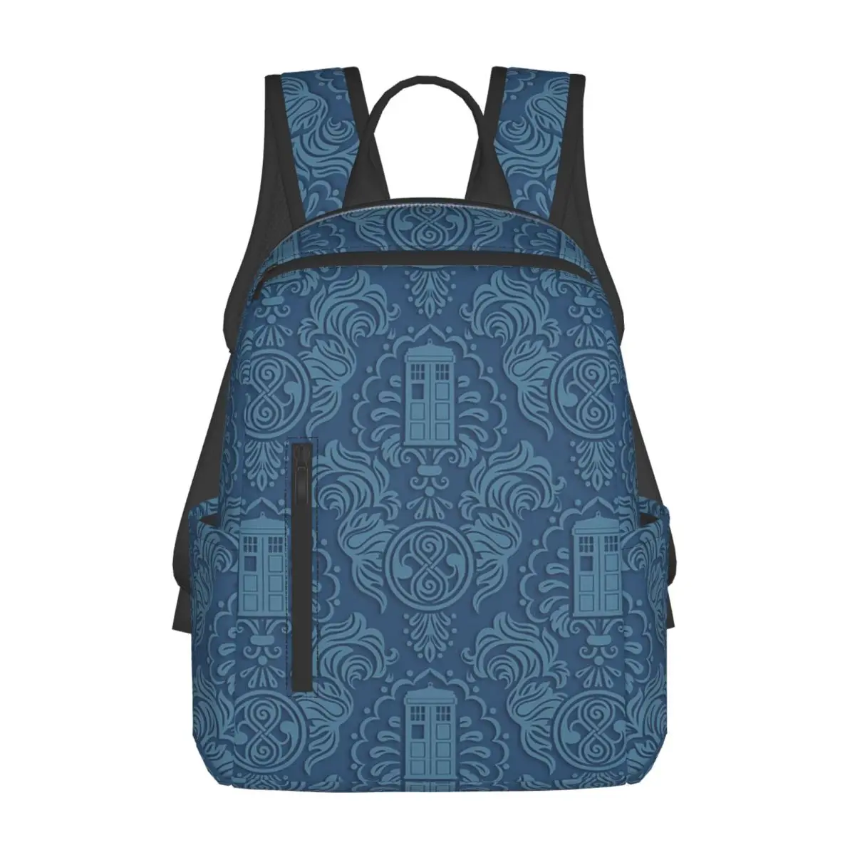 

Doctor's Damask Backpack Daypack Large Capacity Boys Girls BookBag School Bag Shoulder Bags for Men Women