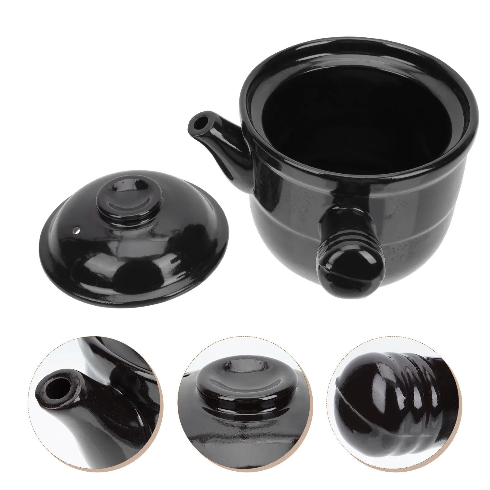 

Chinese Medicine Pot Ceramic Casserole Skillet High Temperature Resistant Soup Stew Tea Boiling Kitchen Cooking Utensil