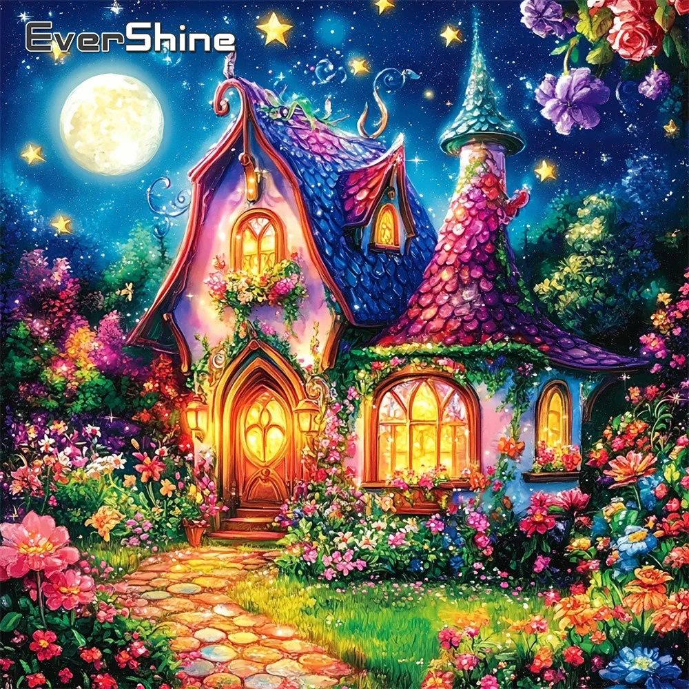 EverShine 5D Diamond Mosaic Garden Painting Landscape Full S