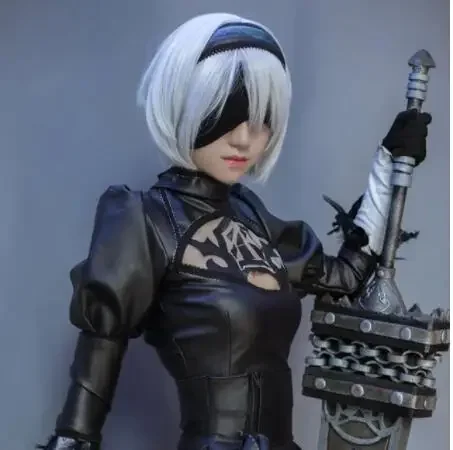 

Игра YoRHa No.2 Type B 2BYoRH 2A 9S 2B Парик для косплея NieR: Костюм автоматы, игровые парики, термостойкие волосы