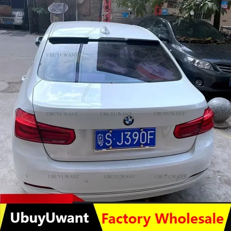 Use For BMW 3 Series F30 2012-2018 Year P Style Spoiler Sport ABS Plastic Carbon Fiber Look Rear Roof Wing Body Kit Accessories