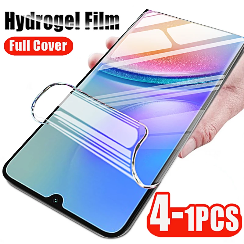 Película de hidrogel de cubierta completa, protectores de pantalla para Samsung Galaxy A05, A05s, A15, A04, A04s, A14, A24, A34, A54, M54, M34, M24, M14, M04, 4-1 unidad