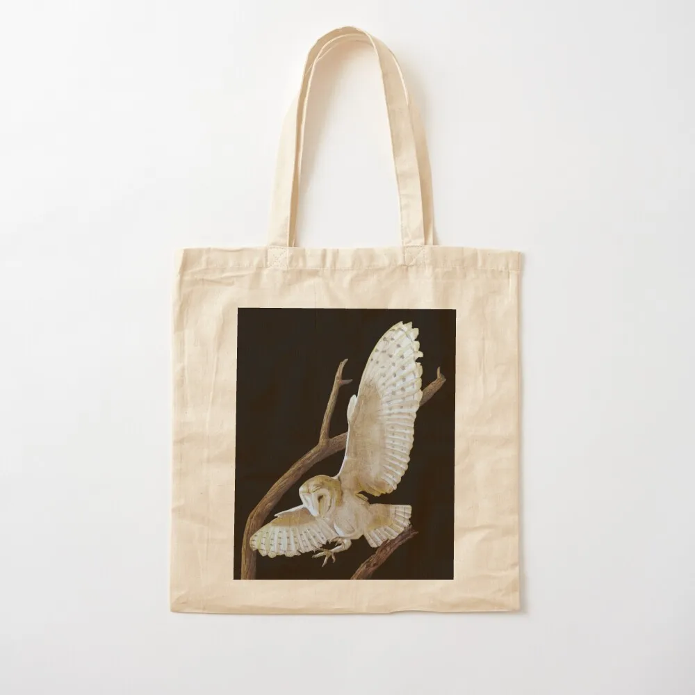 

Owl in Flight woodburning by Minisa Robinson Tote Bag cute tote bag Women's bags cute pouch bag Canvas Tote