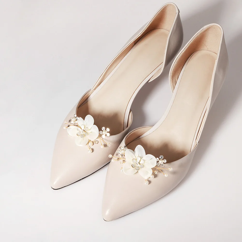 

1 Pair Wedding Detachable Buckles Alloy Women Shoe Clips Elegant Decoration Removable Shoe Accessories Golden Diy High Heels