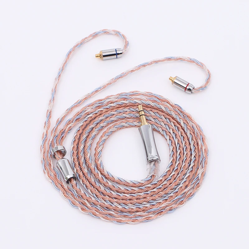 XINHS 16 Core earphone HIFI berlapis perak kabel Upgrade 2.5/3.5/4.4mm Konektor MMCX/2Pin