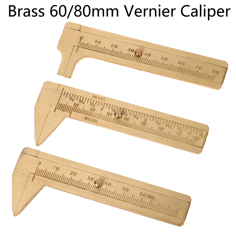 

Mini Brass Vernier Caliper Portable Sliding Ruler Metal Vernier Caliper Precision Measuring Tool For Jewelry DIY Crafts