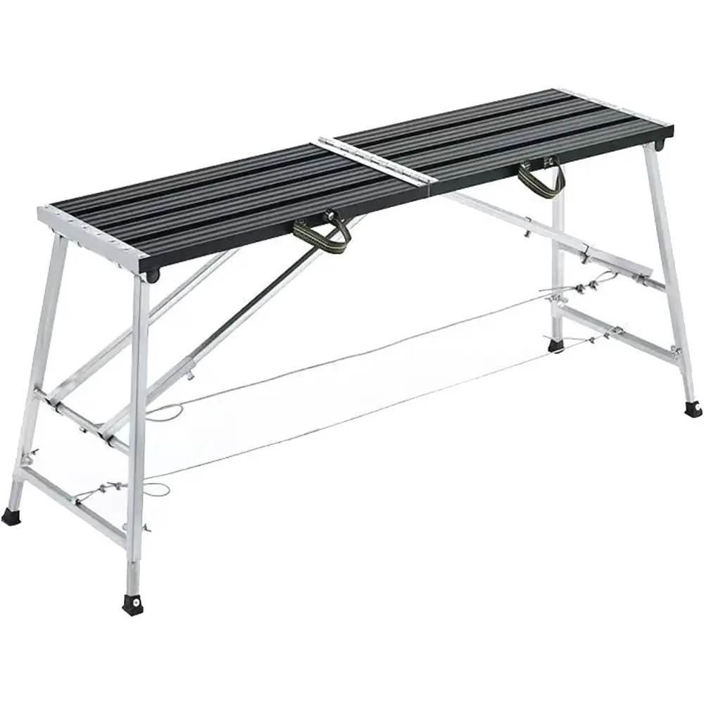 Portable Orange Scaffolding Platform for Ceiling Cleaning, Painting, and Car Wash - Holds 330 lbs, 47.2 x 10.6