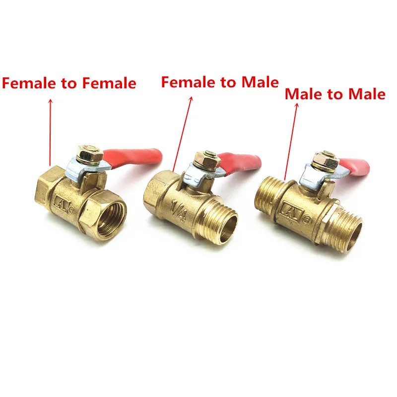 

Латунный мини-шаровой кран-запорник 1/8" 1/4'' 3/8'' 1/2'' F-F M-M F-M с резьбой BSP для контроля потока воздуха, воды, масла, сантехнический фитинг