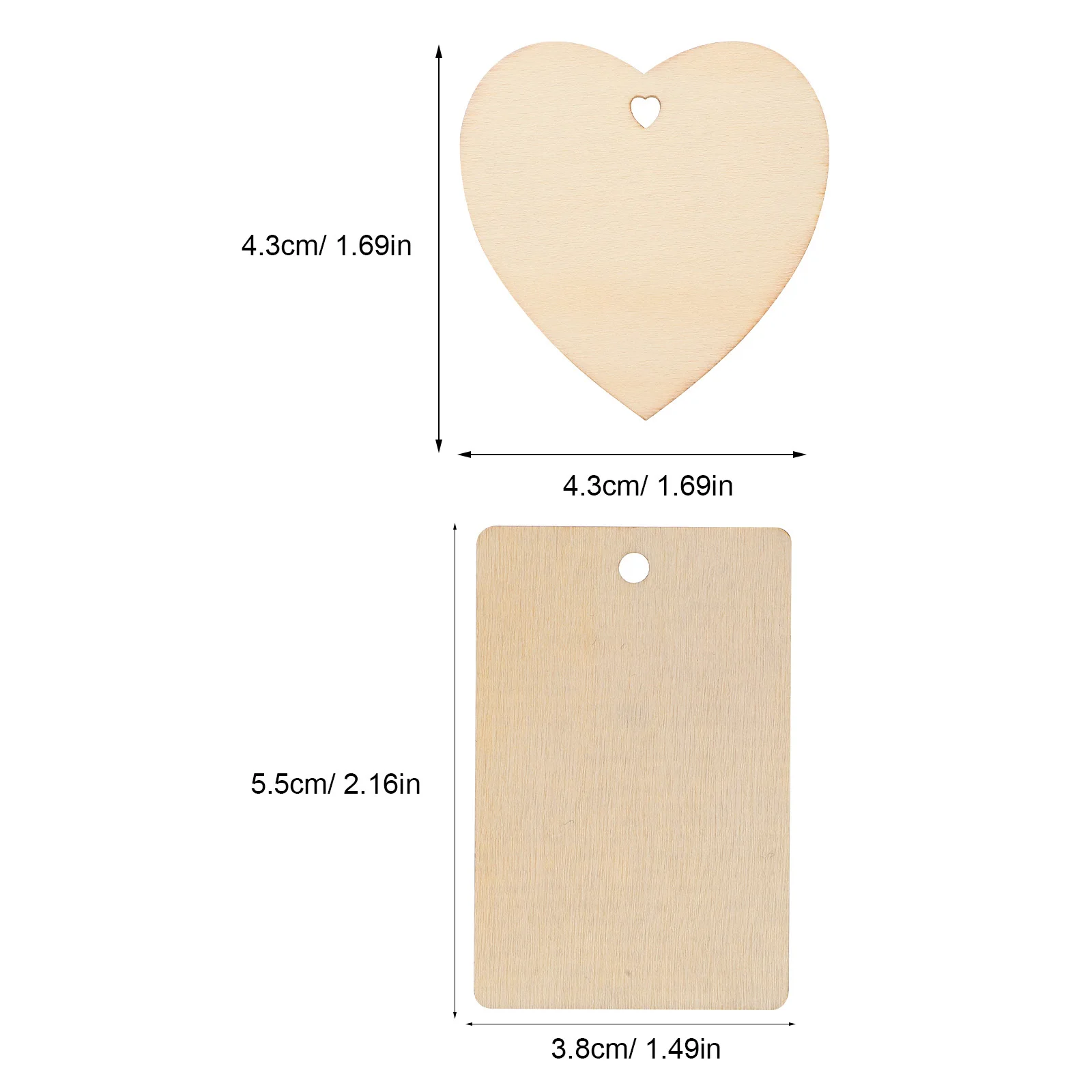 1Set Heart Rope Kit Unfinished Wood Slices for DIY Christmas Decorations Wooden Pendant Crafts Hanging Ornaments