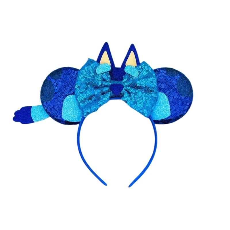 Moose Bluey Family headband children's Sonic headband cute bingo Mickey ears headband amusement park decorative headband gifts