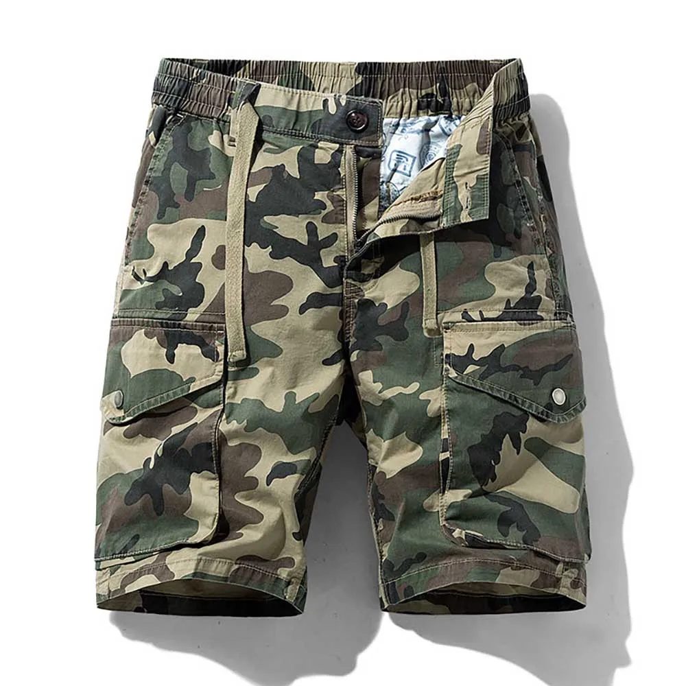 

Trendy Camouflage Tactical Cargo Shorts Men Casual Straight Loose Baggy Hiphop Harem Boardshorts Summer Clothing