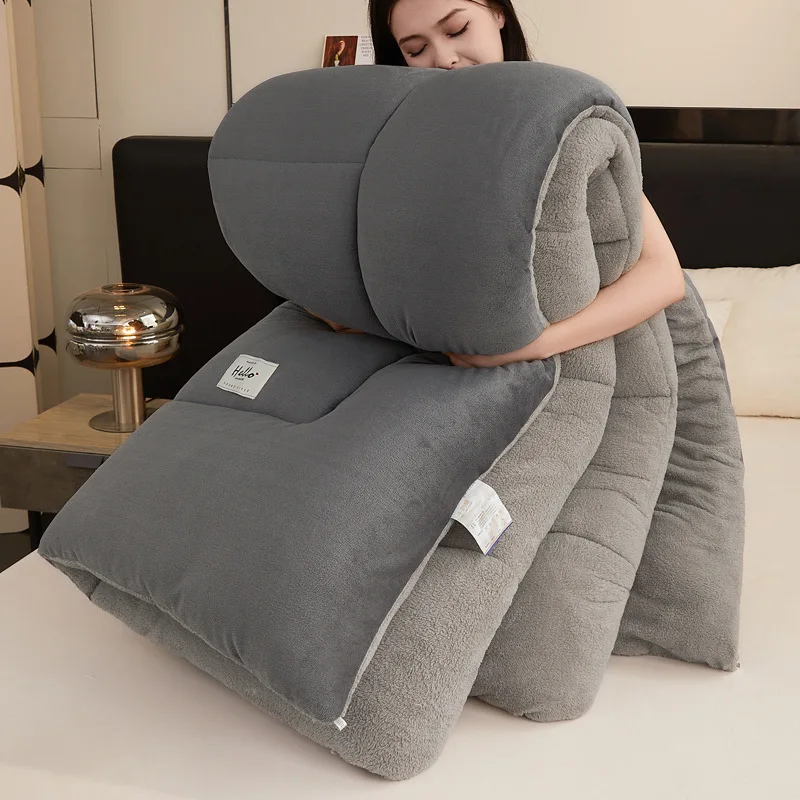 Lamb Wool Quilt Thickened Winter Milk Velvet Winter Quilt Student Single Dormitory Cotton Quilt Blanket