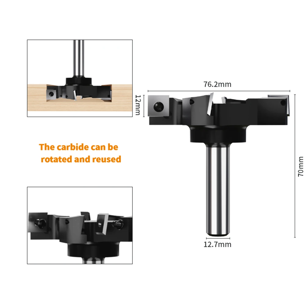 Imagem -06 - Cortador de Entalho tipo t para Madeira Bit Roteador Madeira Fresamento Cara Carboneto Fresamento Final 12 mm 12.7 mm z4