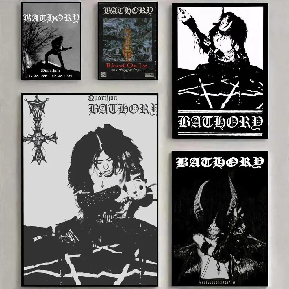 Bathory Quorthon Retro Music Band Poster HD Prints Painting Wall Art For Living Room Home Bedroom Decoration