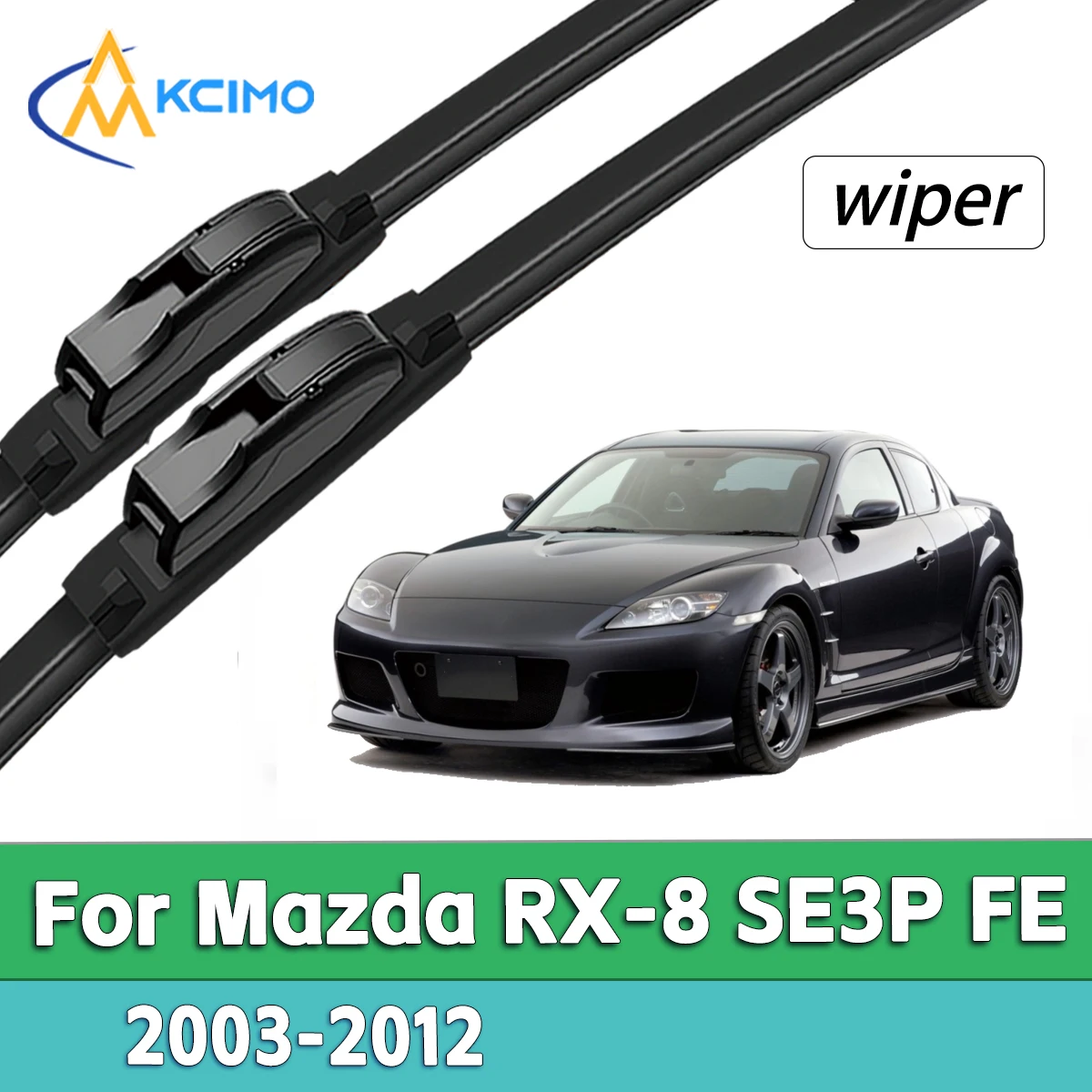 

Windscreen Rain Wiper Blade Rubber Assembly for Mazda RX-8 SE3P FE 2003-2012 Auto Exterior Accessories