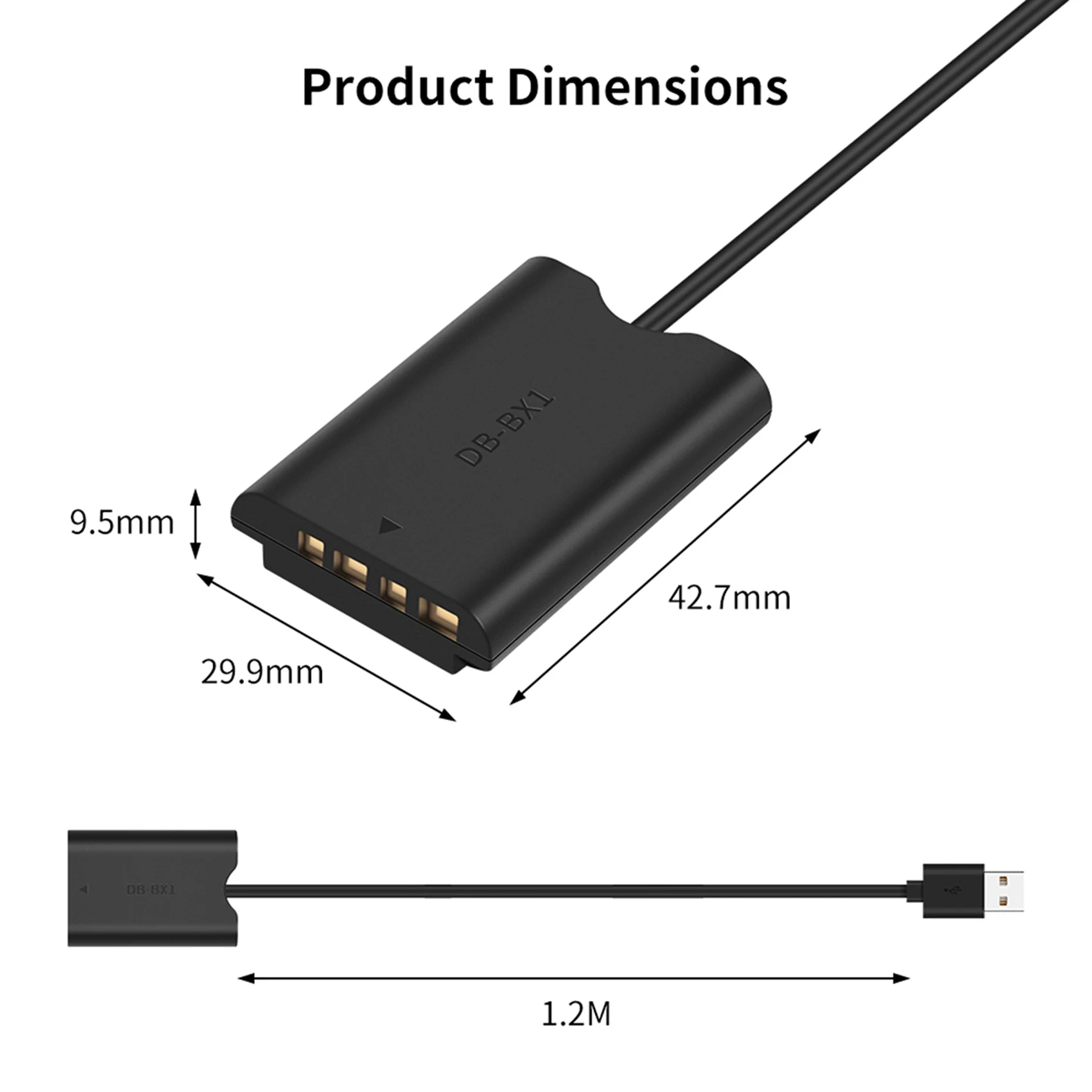 B04B-2X NP-BX1 Dummy Battery With USB-A Power Adapter DC Coupler For Sony ZV-1 RX100 M7 M6 M5 RX1R HX50 HX90 HX400 Camera