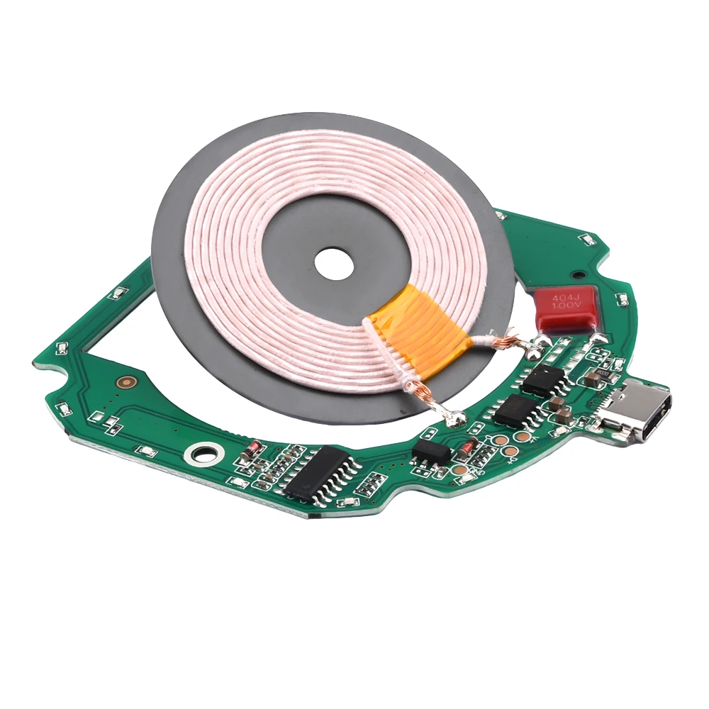 10W 15W High Power Wireless Charger Transmitter Module Type-C Micro USB + Coil QC/PD Standard Fast Charging Circuit Board