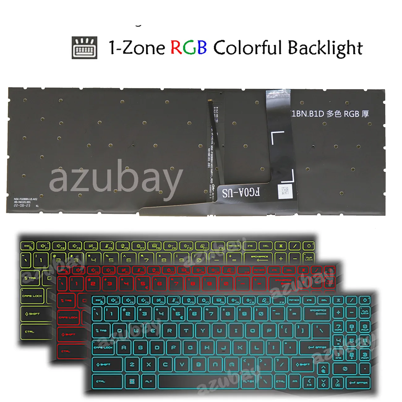 Nordic Russian French AZERTY UK Spanish US 1-ZONE RGB Backlit Keyboard For MSI Pulse GL76 GL66 11UEK 11UDK 11UCK 12UEK 12UGK