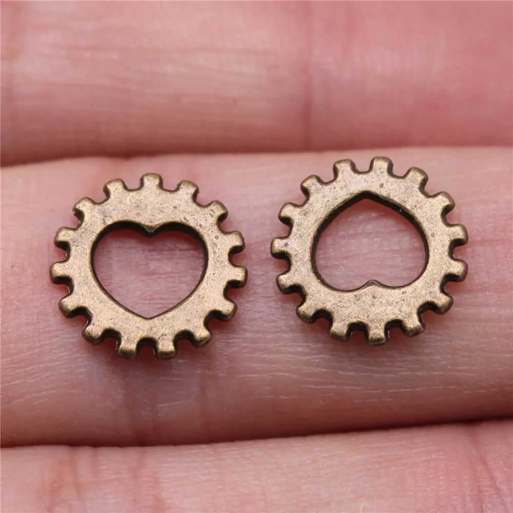 40pcs Small Size Gear Steampunk Charms Vintage Metal Zinc Alloy Steampunk Mini Gear Charms Fit Jewelry Pendant Charms Makings