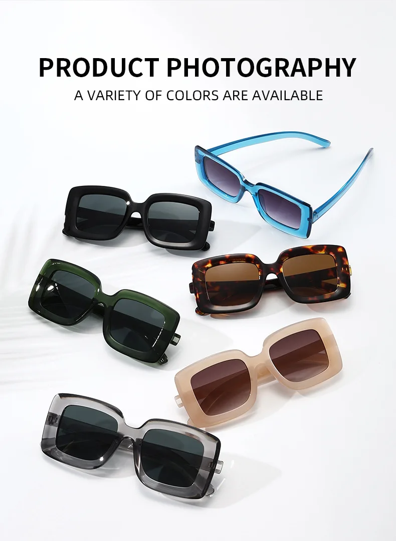 2026 New Retro Square Unisex Sunglasses Ins Hip Hop Style UV400 Big Face Slimming Luxury Fashion Shades