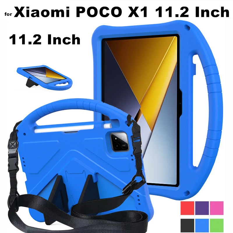 for Xiaomi Poco X1 11.2 Inch 2025 Shockproof EVA Cover Shell Stand Casing Friendly Portable Handle Case