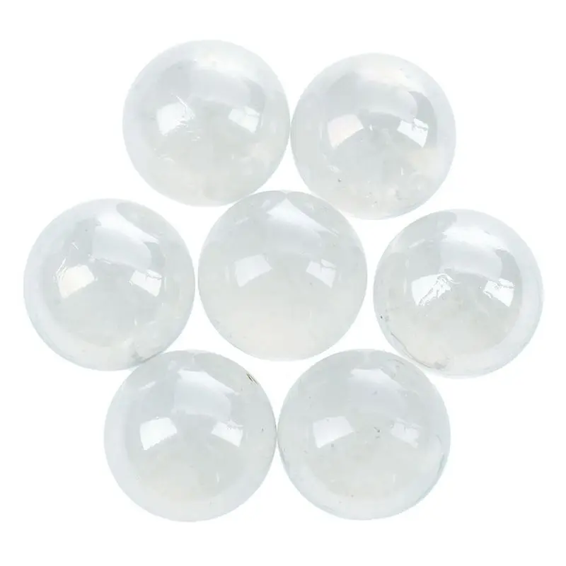 SEWS-40 Pcs Marbles 16Mm Glass Marbles Knicker Glass Balls Decoration Color Nuggets Transparent