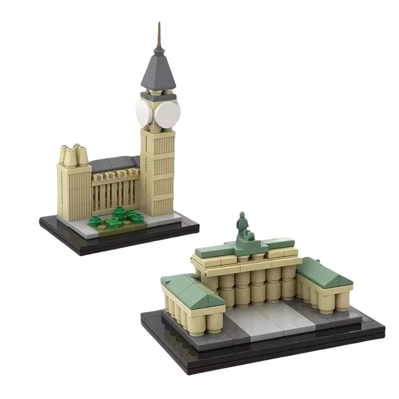 Raschietto modello architettonico MOC assemblaggio di piccole particelle giocattolo blocchi di costruzione articolo decorativo Adatto a tutti gli appassionati di edifici